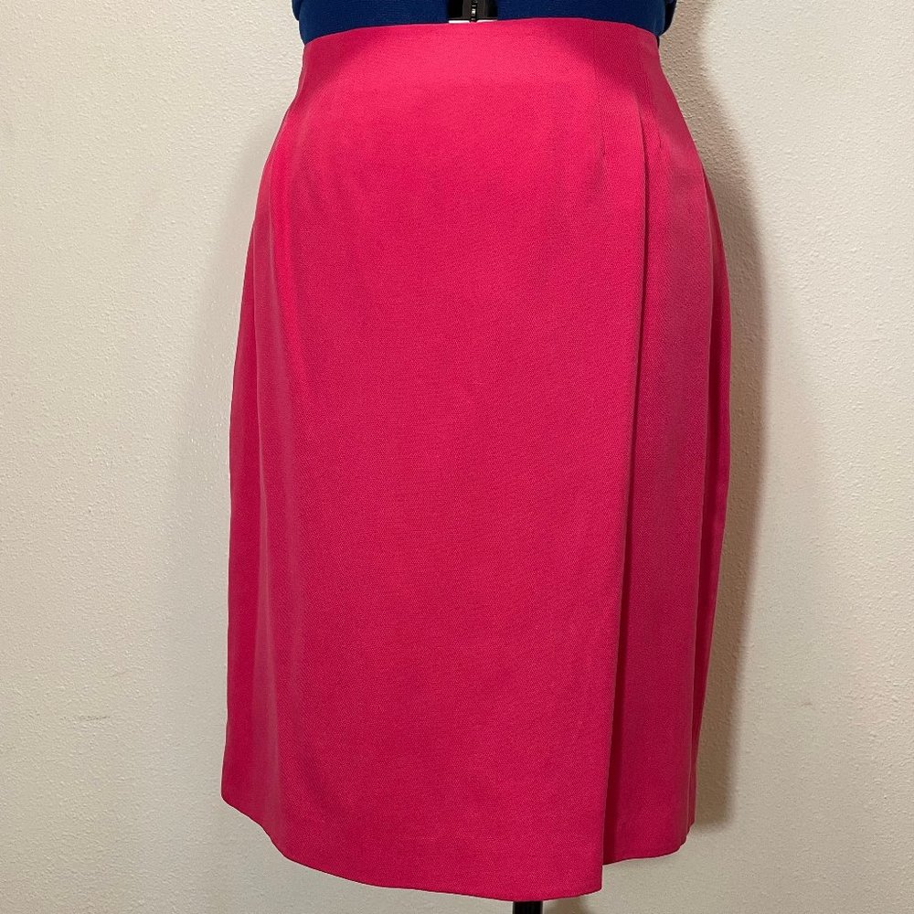 Linda Allard Ellen Tracy Silk Pink Skirt - Size 10